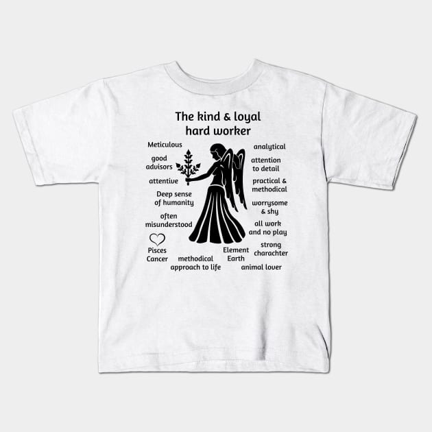 Virgo - Star Sign Kids T-Shirt by Jambo Designs